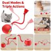 YEVYO Interactive Cat Ball Toy with LED Lights & Bird Chirping Sound Motion Activated for Indoor Cat