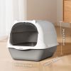 Fully Enclosed Cat Litter Box – Effectively Filters Cat Litter, Easy to Add & Clean Litter, Removable Design for Easy Cleaning