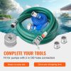 Suction Hose Kit for Water Pump, with 2 in x 65 ft Blue Backwash Hose, 20 ft Green Suction Hose, and Steel Round Hole Strainer, Camlocks, Clamps
